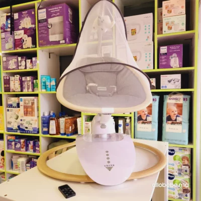 Balancelle Swoon 3D multi-mouvements Beige - Popypapa 21 moustiquaire balancelle swoon 3D multifonction style babymoov programmable