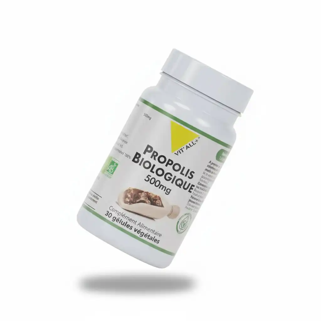 Propolis Végétale 500 mg – 30 Gélules – Soutien de l'Immunité – Vit'All+