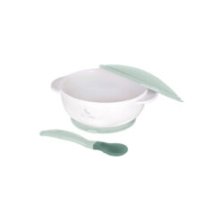 Bol d’aspiration avec cuillère thermosensible Mint - Kikkaboo-27287