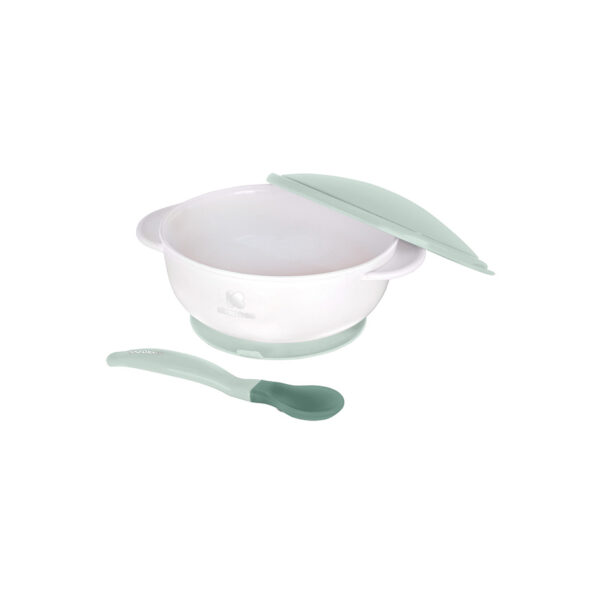 Bol d’aspiration avec cuillère thermosensible Mint – Kikkaboo-27287