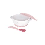 Bowl with heat sensing spoon Pink – Kikkabboo