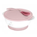 Bowl with heat sensing spoon Pink – Kikkabboo