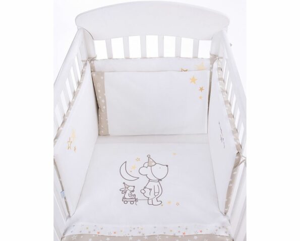 Parure de lit 6pcs 60/120 broderie Little Dreamer Stars - Kikkaboo-27208