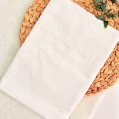 Drap Plat Bébé avec Broderie Espagnole - Hyper doux