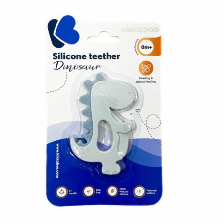 Anneau de dentition en silicone Dinosaure Bleu - Kikkabboo