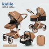 poussette réversible 3 en 1 – Kidilo Cette poussette réversible en marron coffee tabac de la marque Kidilo