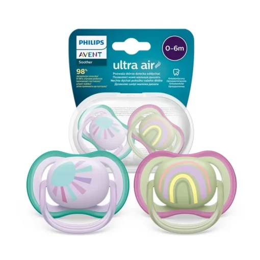 Sucette Ultra Air 0-6 Mois rainbow - Philips Avent