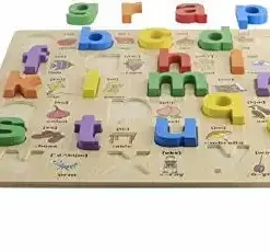 Puzzle Éducatif Alphabet en Bois 26 Pièces – Lettres en Relief | Éveil & Montessori – Image 3