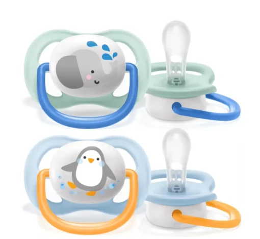 2 Sucettes Ultra Air Animals 0-6 Mois - Philips Avent