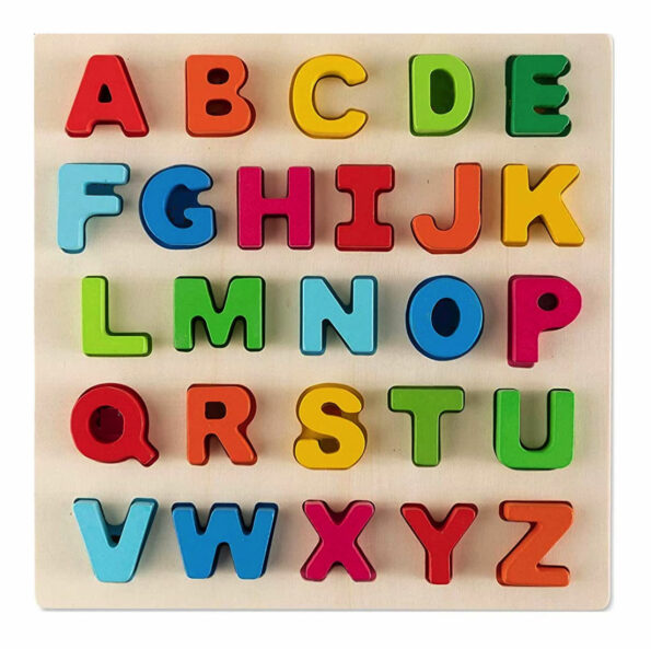 Puzzle Alphabet Majuscule en bois-0