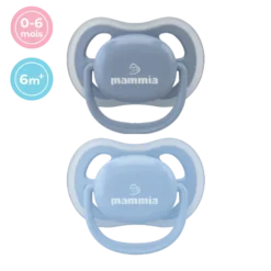 Pack 2 Sucettes Natural Feeling 0-6 mois Bleu - Mammia