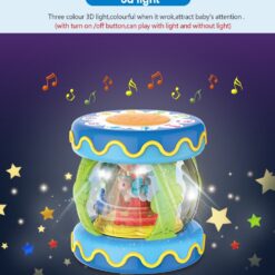 Tambour musical bleu - huanger-27648