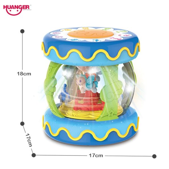 Tambour musical bleu - huanger-27646