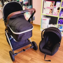 Pack poussette réversible Confort+ Noire – Simple Life