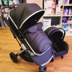 Pack poussette réversible Confort+ Noire – Simple Life