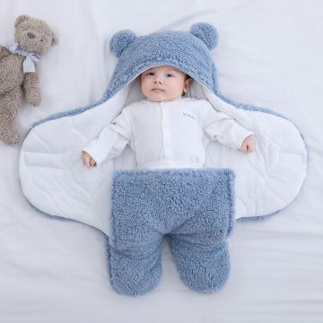 Couverture d'emmaillotage mignonne en tricot, sac de couchage pour bébé  nouveau-né