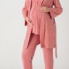 Ensemble pyjama grossesse allaitement Peignoir 3 Pcs – Haute Qualité