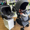 Poussette Réversible + Maxi Cosi + Sac à langer Deluxe en Gris foncé- Kidilo