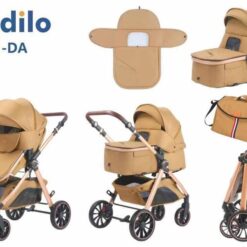 poussette kidilo beige reversible systeme nacelle