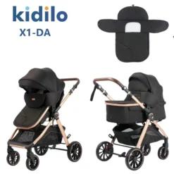 poussette kidilo noir reversible systeme nacelle