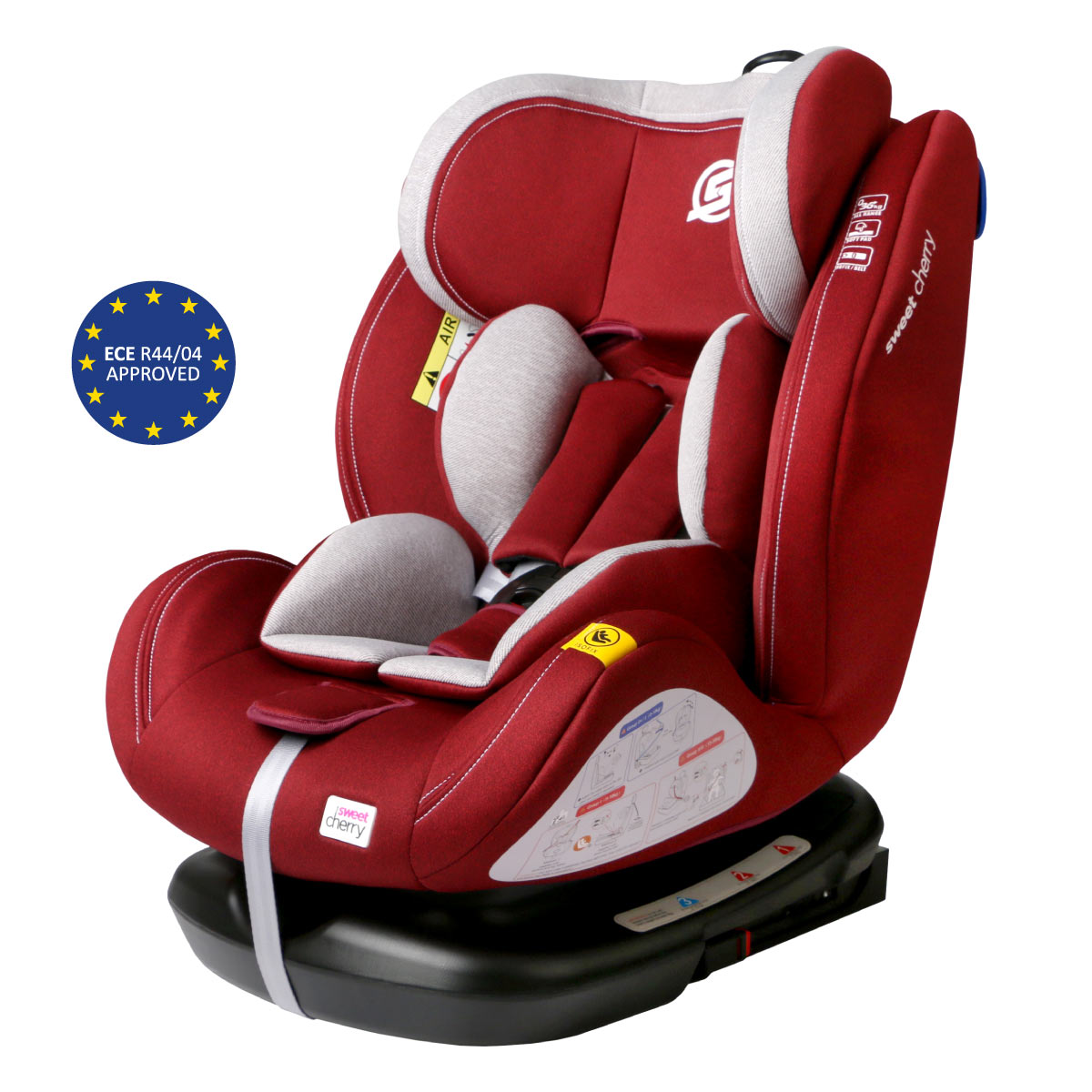 SIÈGE AUTO PIVOTANT ISOFIX GROUPE 0/1/2/3 ROUGE – MON BEBE - Mon Bébé Maroc