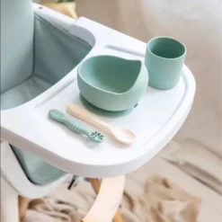 YUMMY Coffret Repas Silicone 4M+ bleu disponible sur magasin bébéchaise haute bouskoura