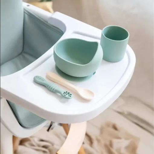YUMMY Coffret Repas Silicone 4M+ bleu disponible sur magasin bébéchaise haute bouskoura