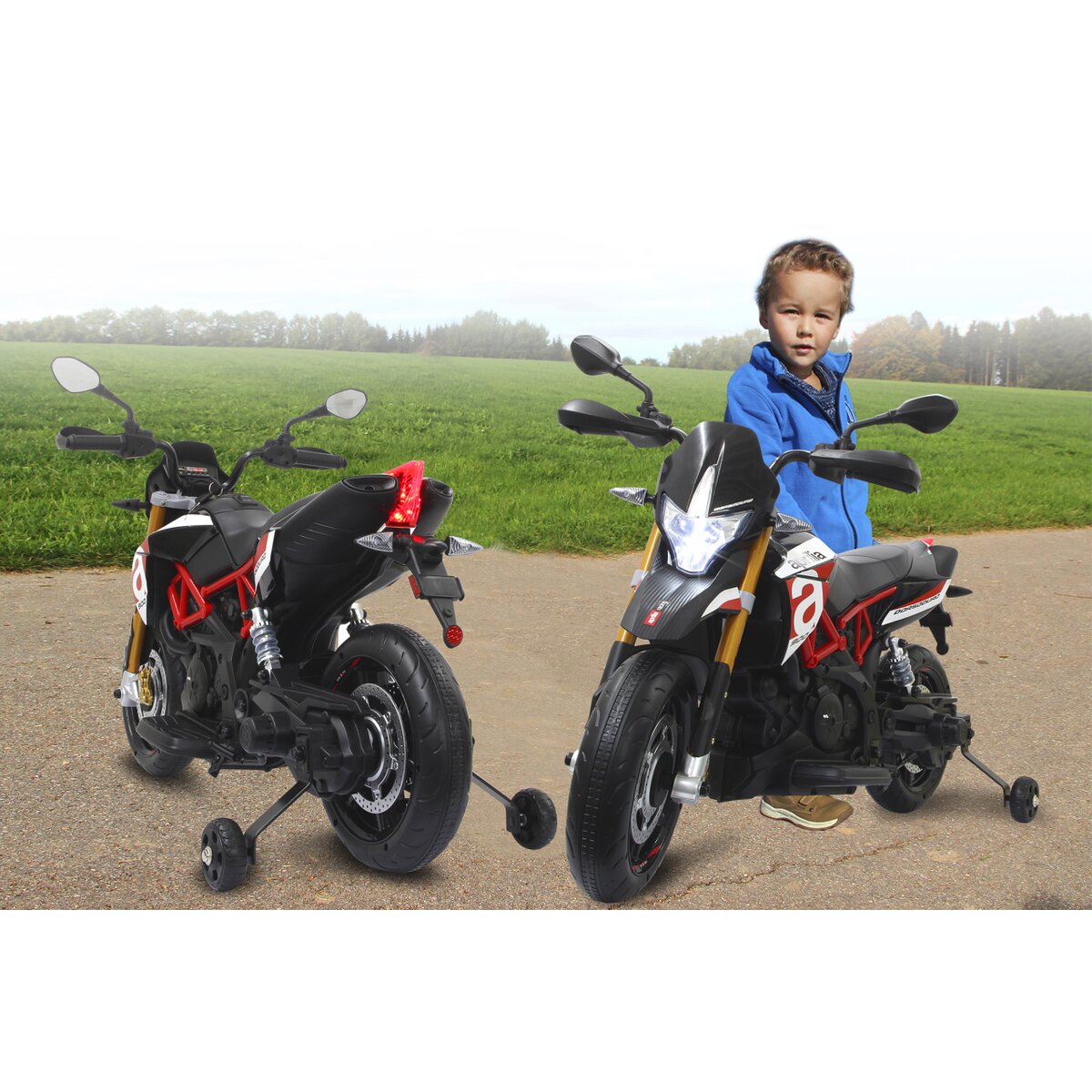 Moto électrique enfant 12v Aprilia Dorsoduro 900 - LeMiniRider