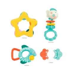 Ensemble 4 hochets bébé - Huanger