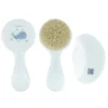 Peigne et brosse avec poils naturels bleu - kikkaboo brosse bleu peigne