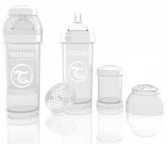 TWISTSHAKE Biberon anti-colique 260 ml Tétine en silicone - 0 mois et + -  Blanc sur marjanemall aux meilleurs prix au Maroc