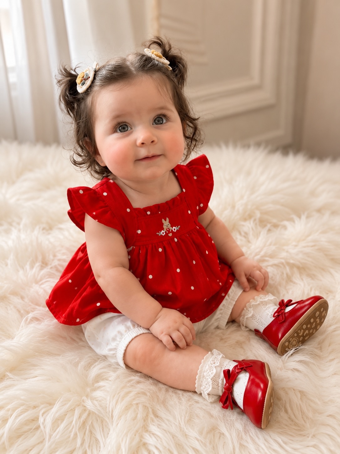 Ensemble Bébé Fille Tunique et Short Coton - Tenue Mignonne et Estivale