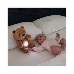 Ourson Veilleuse Musical Projecteur – Peluche Apaisante Bébé 3-en-1