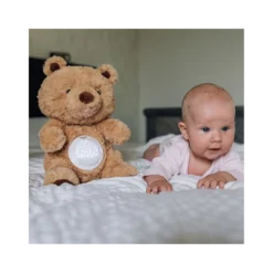 Ourson Veilleuse Musical Projecteur – Peluche Apaisante Bébé 3-en-1
