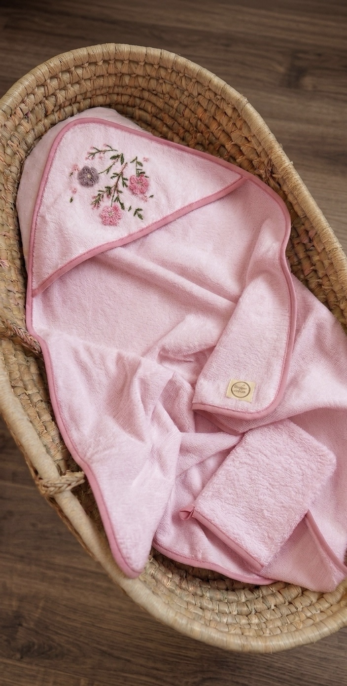 cape de bain bébé avec gant