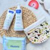 Offre Pack Mustela : lait toilette 500ml+ 2 en 1 gel nettoyant 200ml + lingettes naturelles + panier offert