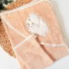 serviette de Bain cape avec gant Motif Mouton – Bebekevi