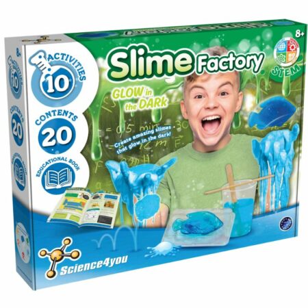 PlayMonster Science4you -- Slime Factory -- Créez du slime phosphorescent -- Activité amusante et éducative pour les enfants de 8 ans et plus