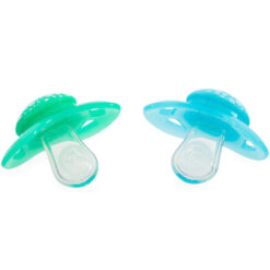 Lot de 2 sucettes 0-6 ou 6mois+ Vert/bleu- Twistshake