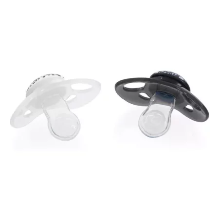 Tétine Twistshake Pacifier Gris 0-6M x2
