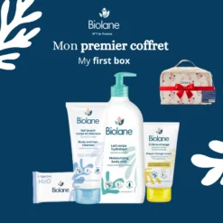Biolane valisette bébé gel lavant lait corps crème change lingettes H2O avec valisette offerte