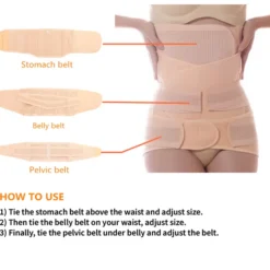 Gaine ceinture Post-Partum Réglable Étanche et Respirante