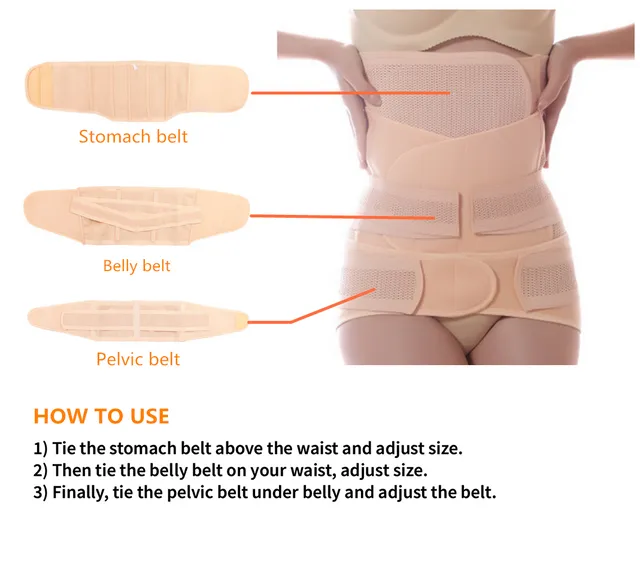 Gaine ceinture Post-Partum Réglable Étanche et Respirante