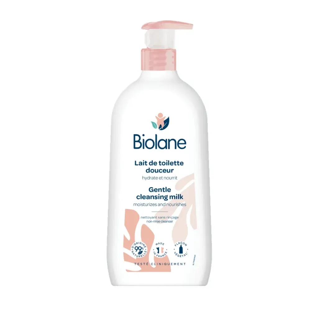 Lait de toilette douceur Biolane 750ml – nettoie sans rinçage visage corps siège bébé