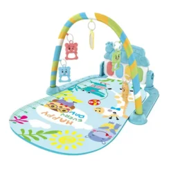 Tapis d’Éveil Piano Lumineux et Musical – 5 Jouets Suspendus