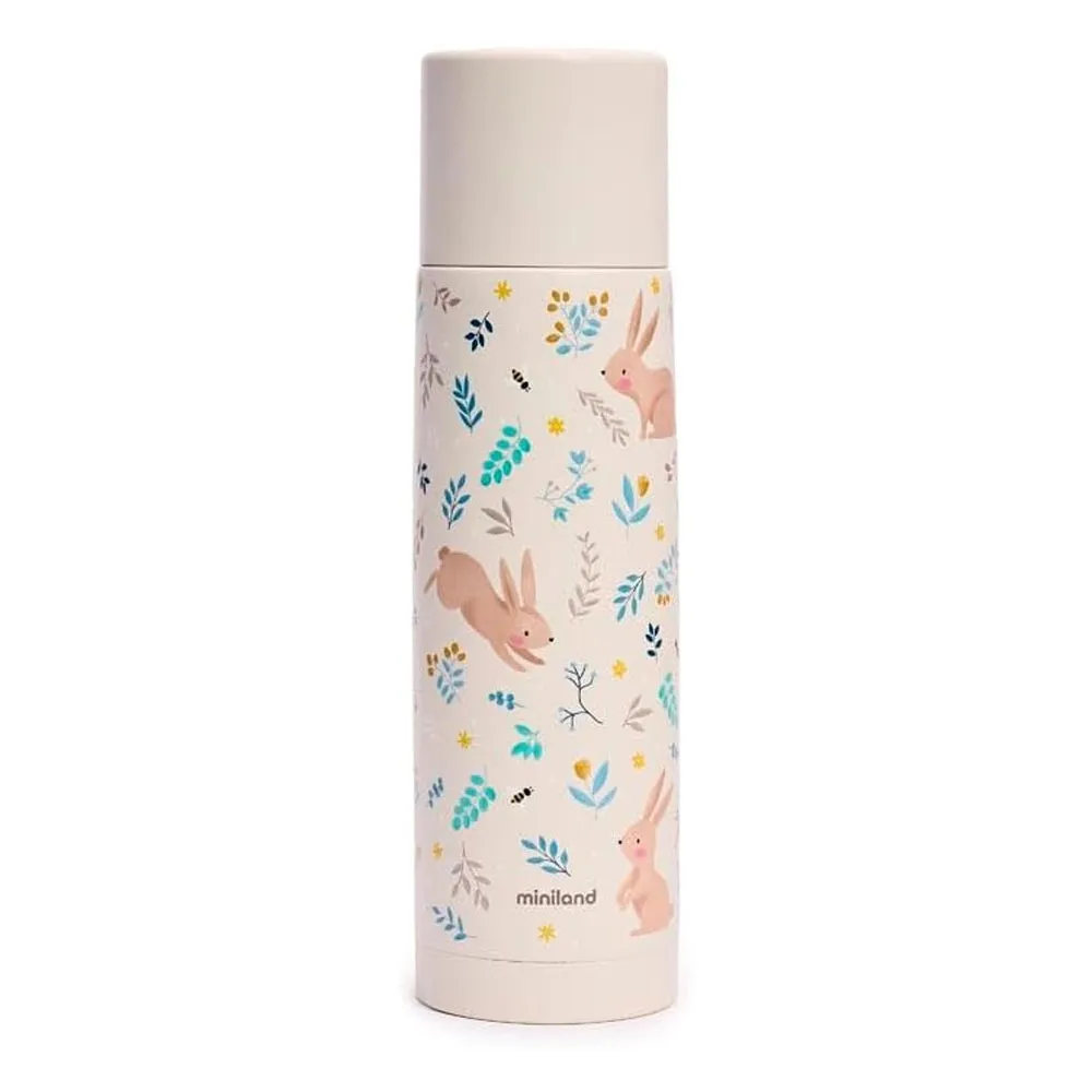 Miniland Gourde Isotherme en Acier Inoxydable 500ml - Lapin
