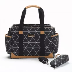 Sac à langer intemporel Triangle Noir– M&Y