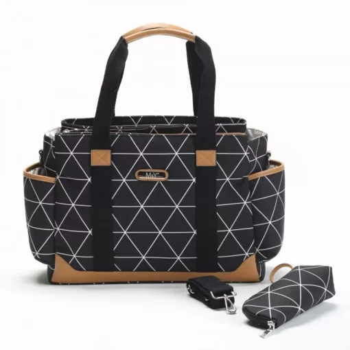 Sac à langer intemporel Triangle Noir– M&Y