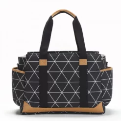 Sac à langer intemporel Triangle Noir– M&Y