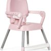 Chaise haute pour bébés transformable en rehausseur et chaise en Rose - Ms Innovations